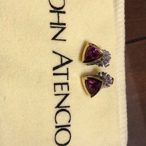 John Atencio Trillion cut pink Sapphire